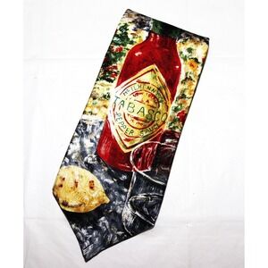 Tabasco Men's Tabasco Sauce Abstract‎ Print Silk Neck Tie